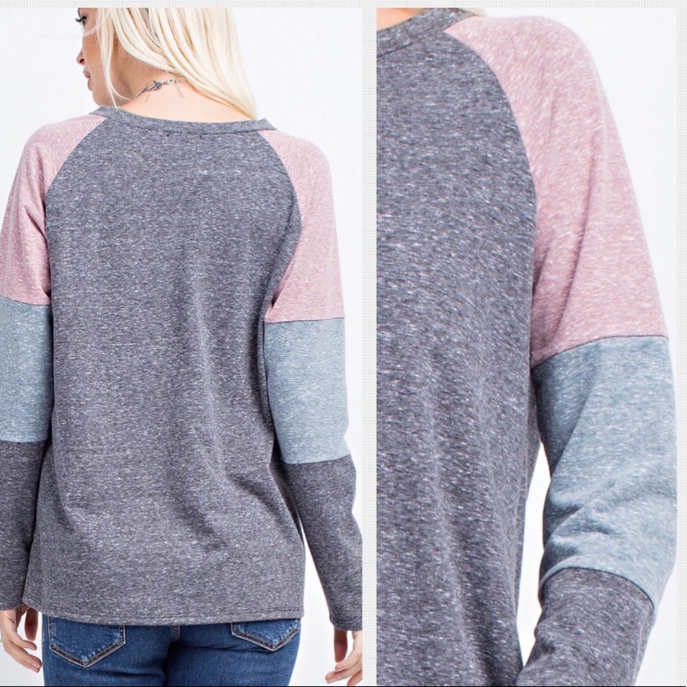 💗LAST ONE MEDIUM Comfy Charcoal French Terry Top. - Picture 2 of 3